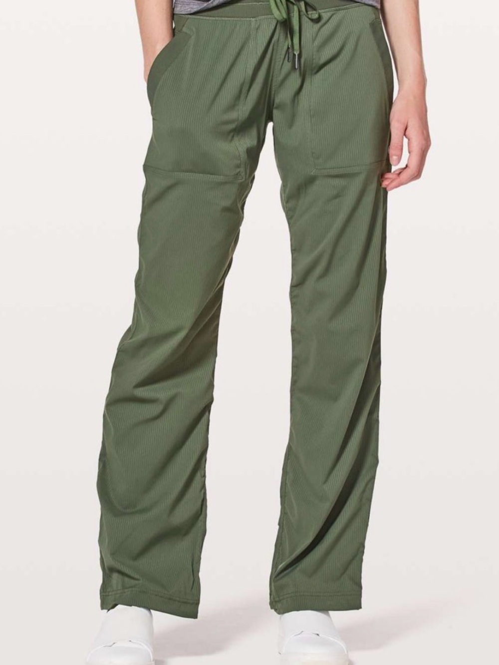 lululemon athletica Olive Green Wide-Leg Drawstring Pants